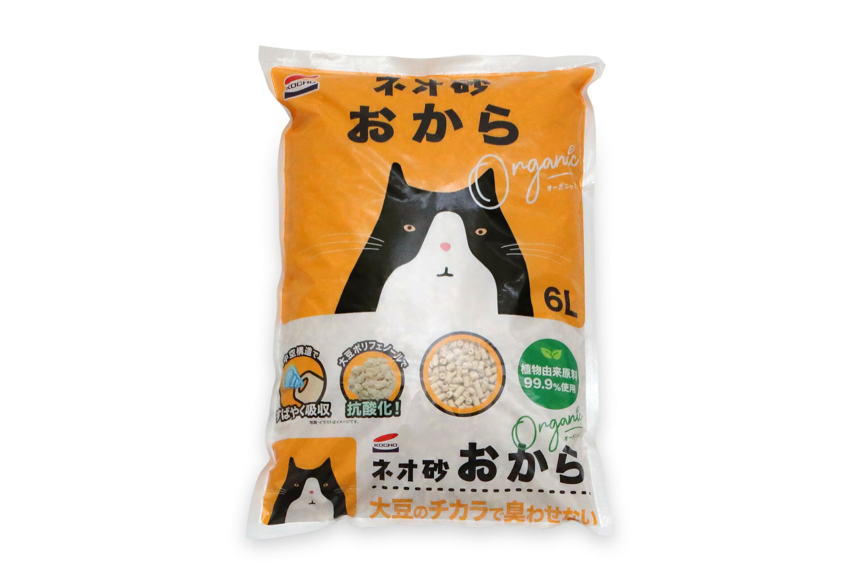 Cat Litter - コーチョー ネオルーライフネオ砂おからオーガニック6L 猫用 おから 猫砂 トイレ砂 消臭 自然素材 お掃除ラクラク 国産 [trmt]