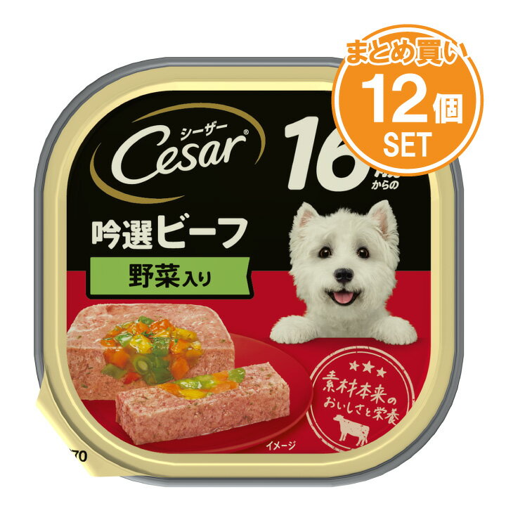Rakuten - シーザー / シニア用 16歳からの吟選ビーフ 野菜入り ドッグフード ウエット 【100g×12個セット】 【mqe】