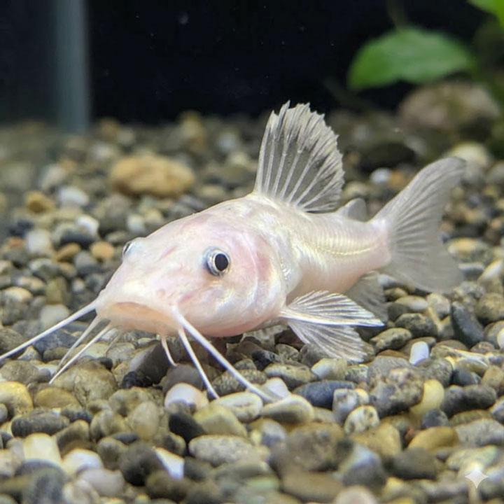 [同梱不可] 生体 プラチナホワイトレッドテールキャット 大型熱帯魚 【mqe】