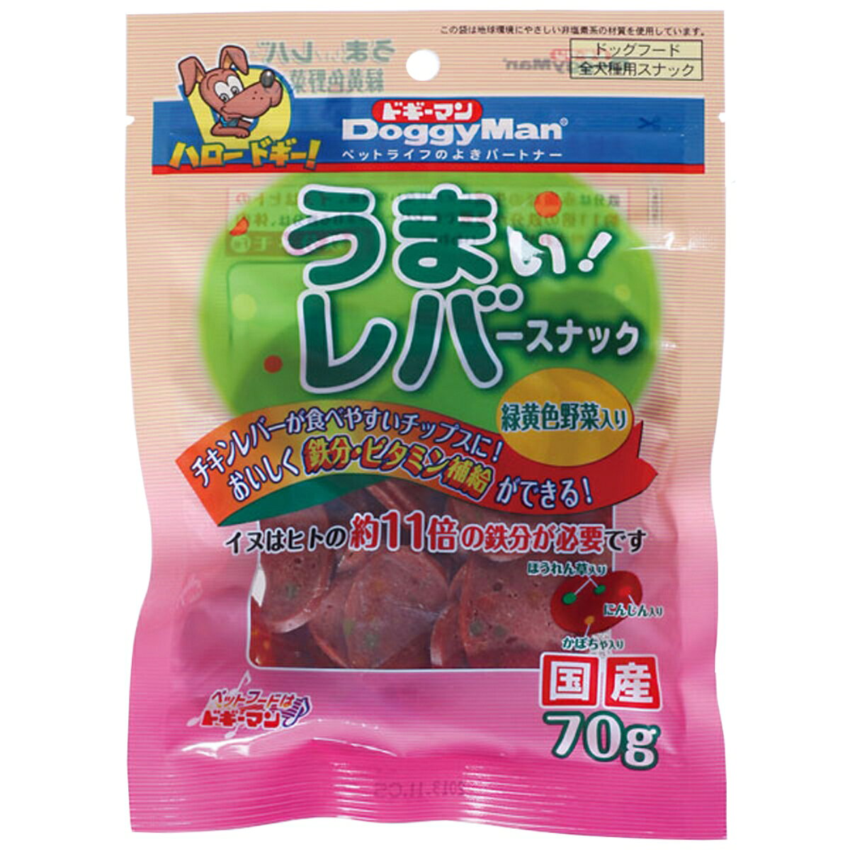 ドギーマンうまい!レバースナック緑黄色野菜入り70g [trmt]