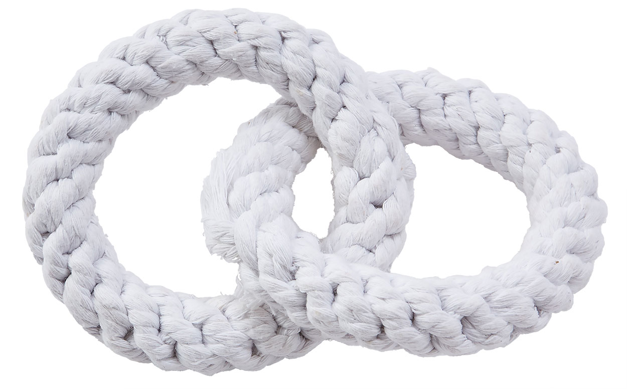 Add.Mete犬用おもちゃナチュラルコットンソフト2連リング [trmt]