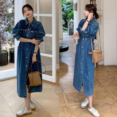 デニム シャツ ワンピース ロング ジーンズ 長袖 韓国 オーバーシャツ 春 秋 冬 レディース デニムシャツワンピース シャツワンピース 襟付き 大人可愛い 前開き フロントボタン ウエストリボン カジュアル 体型カバー こなれ感 ゆったりめ レトロ ブルー S M L XL デニム シャツ ワンピース ロング ジーンズ 長袖 韓国 オーバーシャツ 春 秋 冬 レディース デニムシャツワンピース シャツワンピース 襟付き 大人可愛い 前開き フロントボタン ウエストリボン カジュアル 体型カバー こなれ感 ゆったりめ レトロ ブルー S M L XL