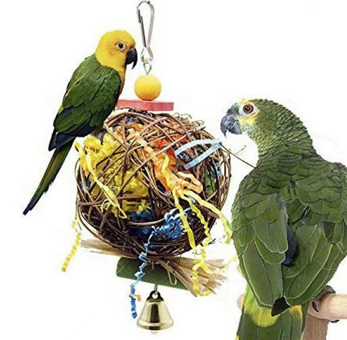 鳥用品、鳥用おもちゃ　天然木　小型のインコおもちゃ3pack　セキセイインコ　鳥グッズ　噛むおもちゃストレス解消