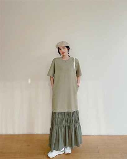 ワンピースレデイーズ用服夏服ワンピーススカートひんやり生地涼しい大き目サイズシャツリラックスポケット付き ワンピースレデイーズ用服夏服ワンピーススカートひんやり生地涼しい大き目サイズシャツリラックスポケット付き