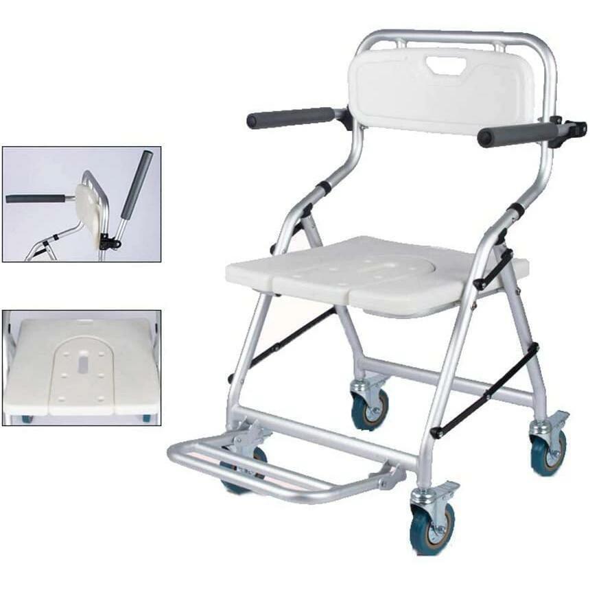 椅子脚 入浴用車いす 介護 シャワーチェア ブレ一キ付き U型シート 軽量 お風呂椅子 キャスター付 背もたれ バスチェア 軽量 滑り止め 防水 トイレ椅子脚 入浴用車いす 介護 シャワーチ