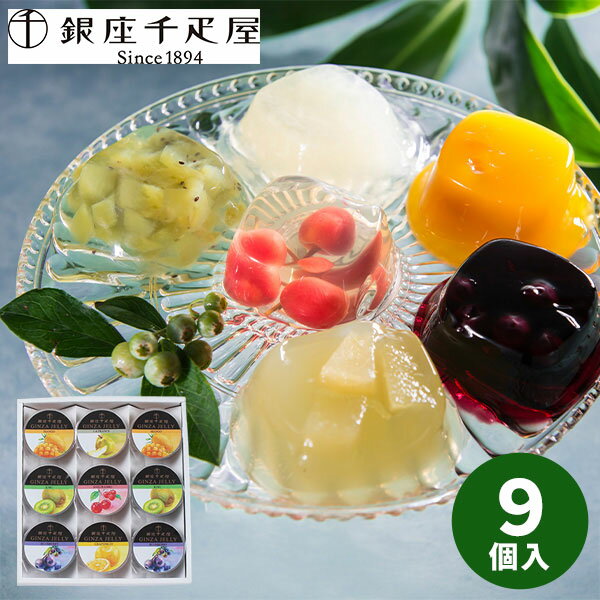 【直送】 銀座 千疋屋 銀座ゼリー 9個 PGS-062【送料無料】 ゼリー フルーツゼリー 果物 お菓子 スイーツ 贈り物 ギフト 食べ物 洋菓子 個包装 詰め合わせ 出産内祝い 結婚内祝い 出産祝い 結婚祝い お祝い お返し 内祝い 2026 プチギフト