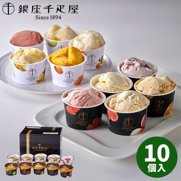 【直送】 銀座 千疋屋 銀座プレミアムアイス＆ソルベ 10個入 PGS-139N【送料無料】ギフトセット 誕生日 ギフト スイーツ 食べ物 洋菓子 個包装 詰め合わせ 出産内祝い 結婚内祝い 出産祝い 結婚祝い お祝い お返し 内祝い 2026 お菓子 プチギフト