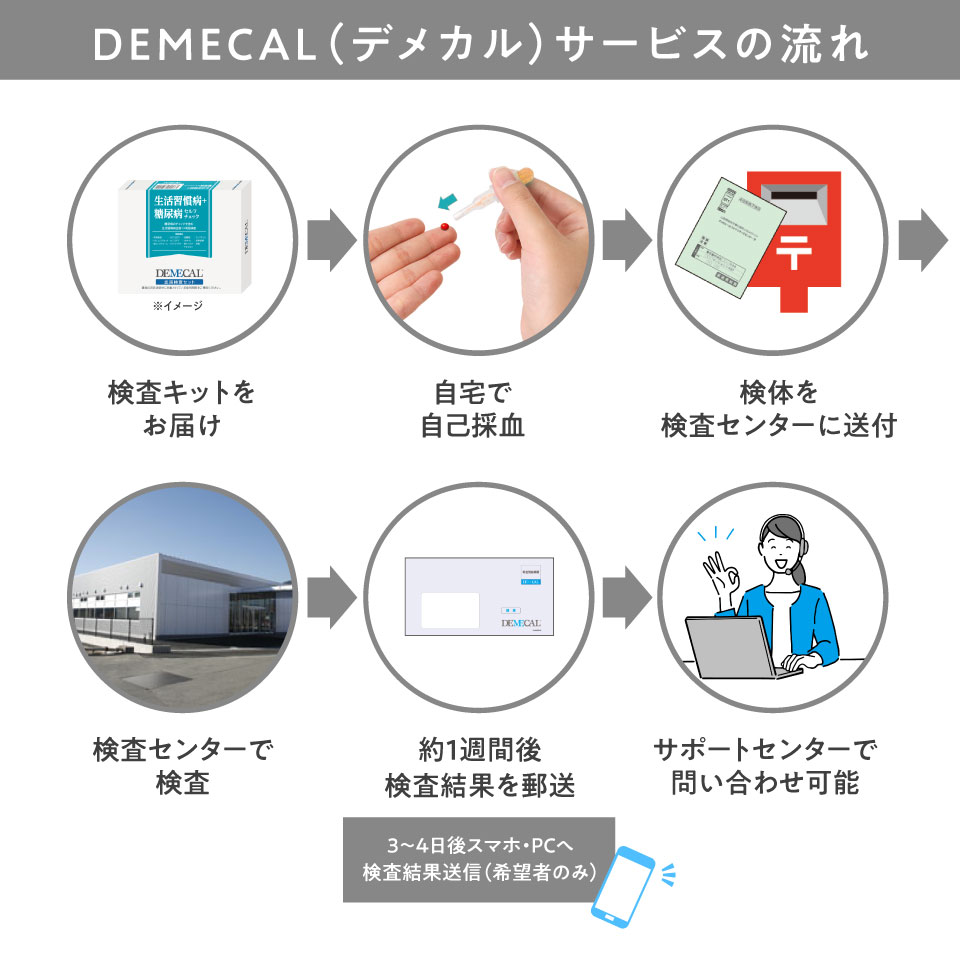 DEMECAL デメカル 血液検査キット がんリスクチェッカー 男性向け 検査セット 郵送...