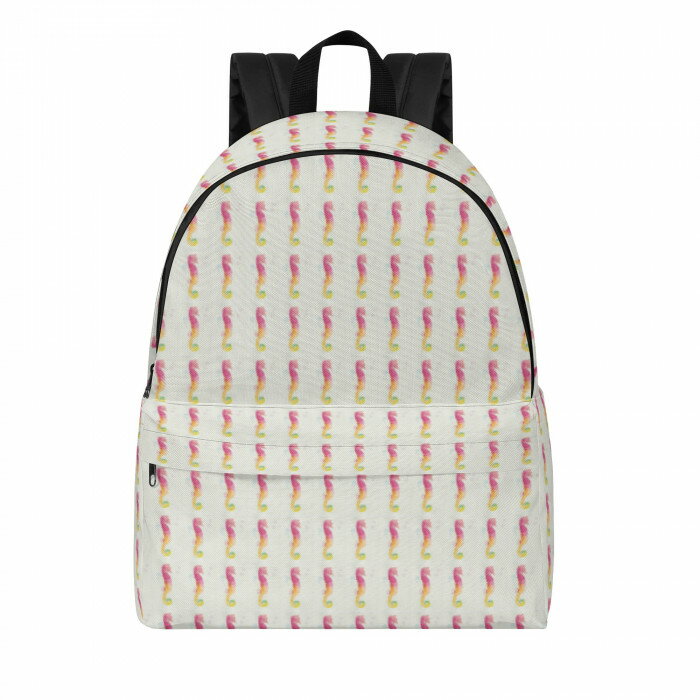 お得なクーポン 送料無料 ニューバックパック リュック メンズ レディース 大容量 軽量 ビジネス 自転車 通勤 通学 ノートパソコン専用ポケット付き 防水 バッグ 犬車 タツノオトシゴ