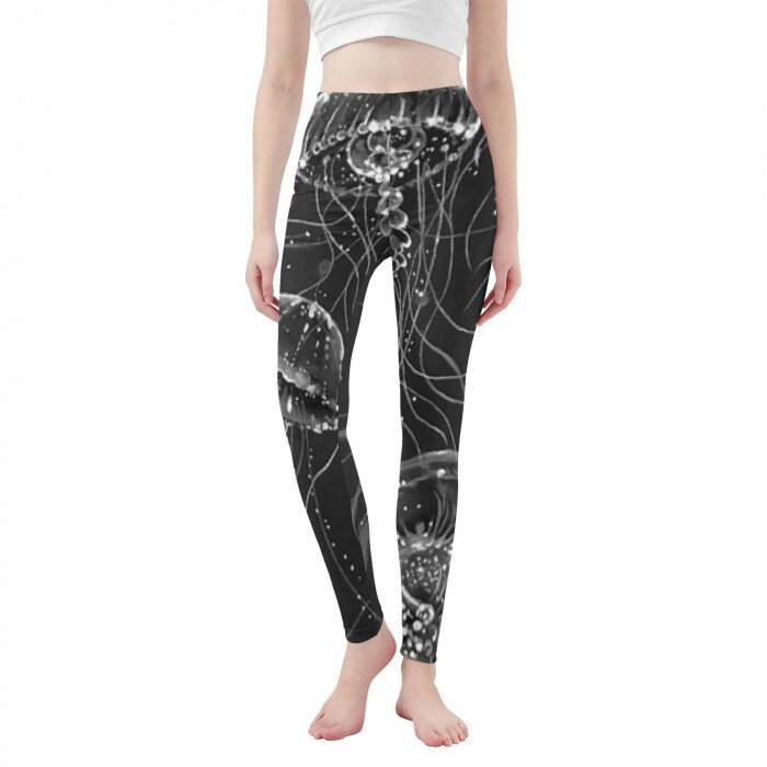 ポイントアップ 送料無料 レギンス レディース 10分丈 スポーツ フィットネス ヨガ ゆったり 美尻 伸縮性 速乾 丸洗いOK megu オシャレなクラゲart