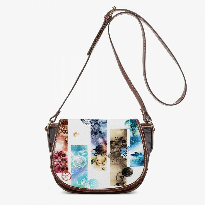 お得なクーポン 送料無料 歯車霧雨 サドルバッグ レディース バッグ 全て アート カラフル 歯車 ギア ..