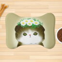 お得なクーポン ペットラグ 犬 猫 ペット対応 ペット用 カーペット ラグ オールシーズン 洗える おしゃれ 滑り止め お手入れ簡単 プレゼント 送料無料 さとみん。 花冠のねこ(4)