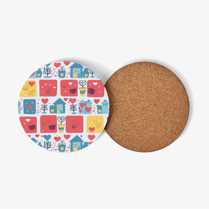 お得なクーポン 送料無料 バレンタイン ウッドコースター ユニセックス アクセサリー 全て かわいい ハート バレンタイン バレンタインデー 2月 松浦はれ ★★★