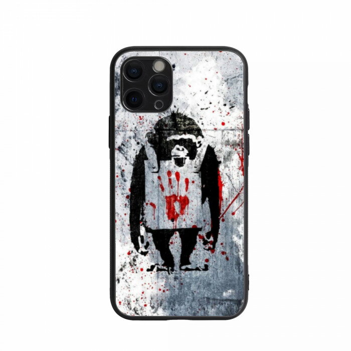 スマートフォン・携帯電話アクセサリー, ケース・カバー  iphone11Pro iphone public design Banksy BLACK monkey