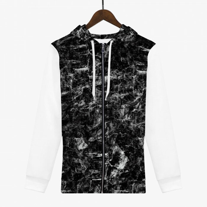 お得なクーポン 送料無料 迷い(メンズジップアップパーカー) メンズジップアップフードパーカー メンズ アート メンズジップアップパーカー 黒 灰色 cut