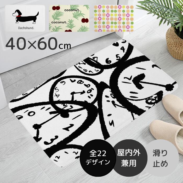 スーパーSALE お得なクーポン 送料無料 ドアマット 室内 おしゃれ 玄関 滑り止め プラッシュナイロン お手入れ簡単 プレゼント HARE 全22デザイン