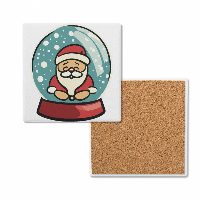 お得なクーポン 送料無料 スノードーム サンタ(セラミックコースター) セラミックコースター ユニセックス アクセサリー 全て かわいい 冬 雪 サンタ サンタクロース 松浦はれ ★★★