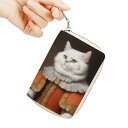 送料無料 カードケース スリム 大容量 おしゃれ コンパクト 定期入れ 通勤 通学 カードホルダー 防水 バッグ mozemoze 猫の肖像画 B