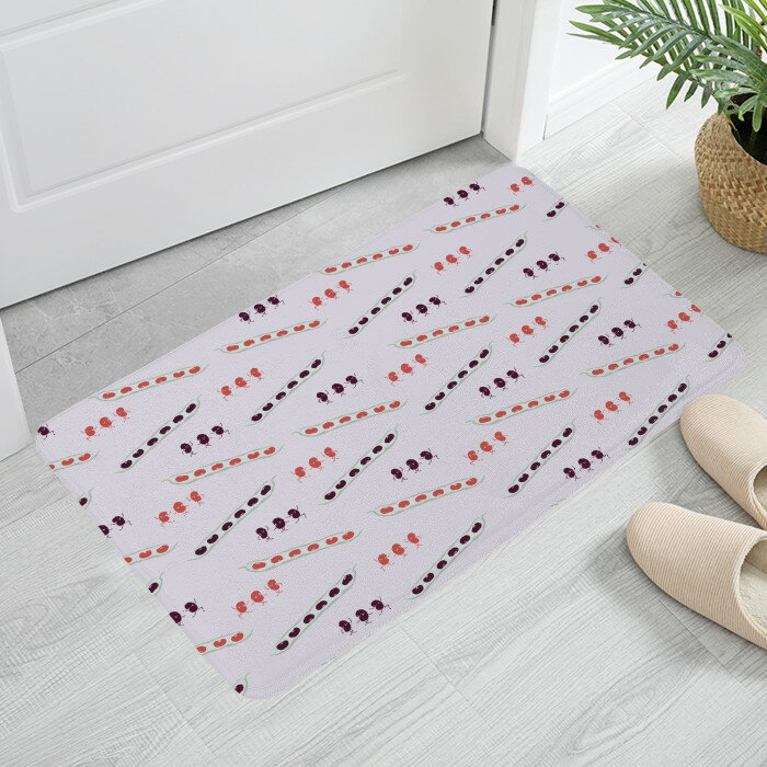 お得なクーポン 送料無料 あずきさんきょうだい ふんわりドアマット ユニセックス ホームデコレーション キャラクター アート かわいい みのりデザイン あずきさんきょうだい