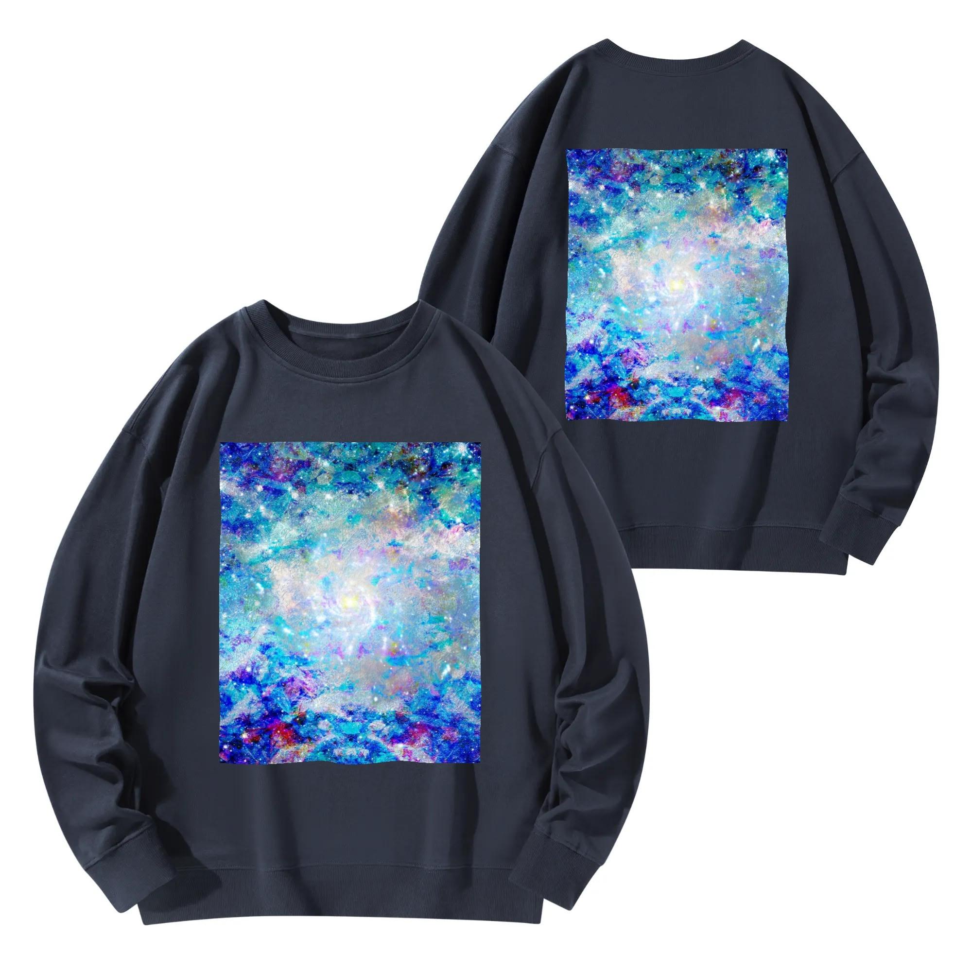 お得なクーポン 送料無料 Botanical Universe(コットンスウェット) コットンスウェット ユニセックス レディース メンズ アート グリーン ブルー ボタニカル 植物 自然 綺麗 星 宇宙 ユニーク