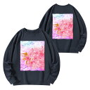 お得なクーポン 送料無料 咲桜 コットンスウェット ユニセックス レディース メンズ アート ピンク 花柄 綺麗 個性的 スタイリッシュ お洒落 幻想的 春 桜 花びら