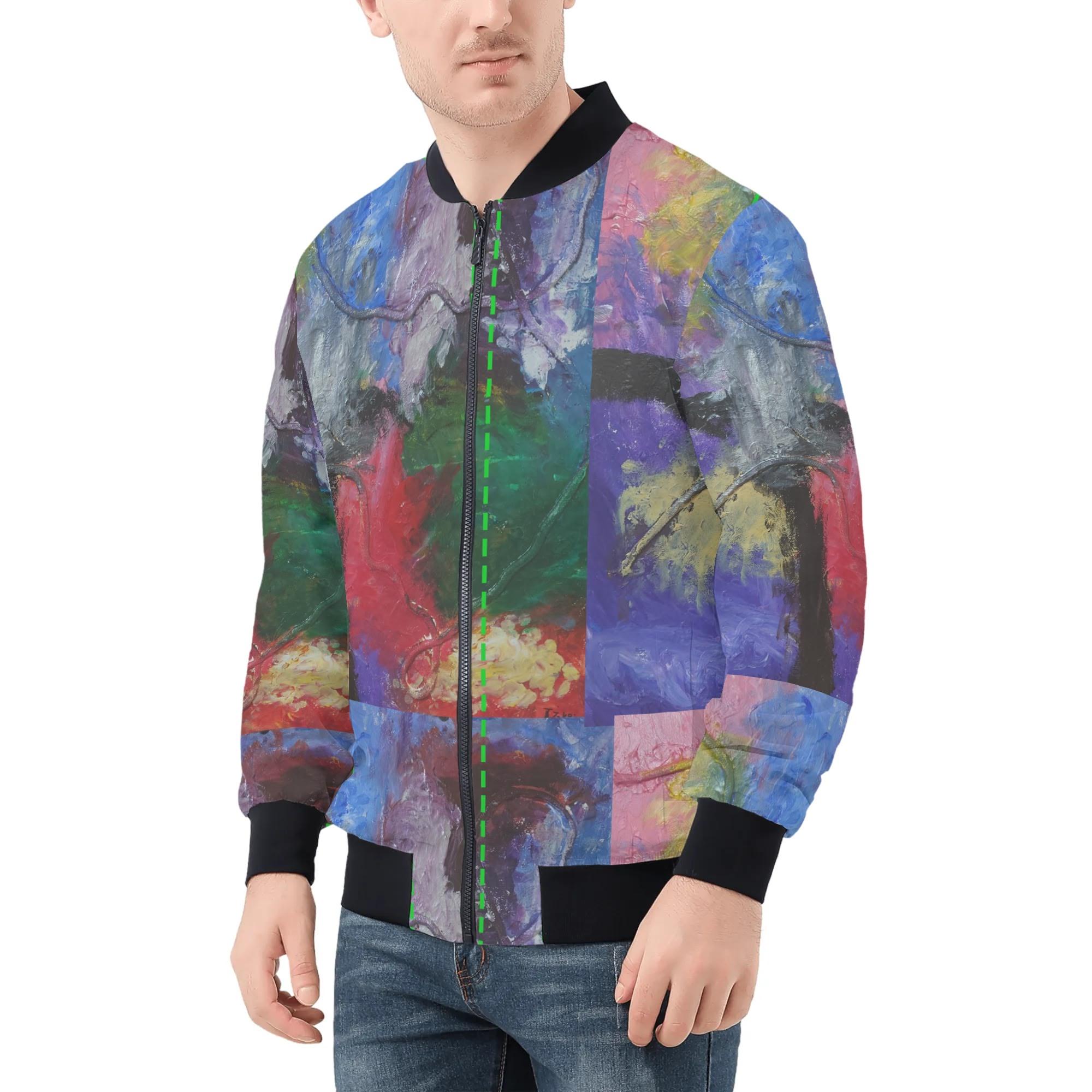 お得なクーポン 送料無料 美しすぎるリベンジ Takenao Wada ART(メンズボンバージャケット) メンズボンバージャケット メンズ アート 抽象画 現代アート ART ★★★