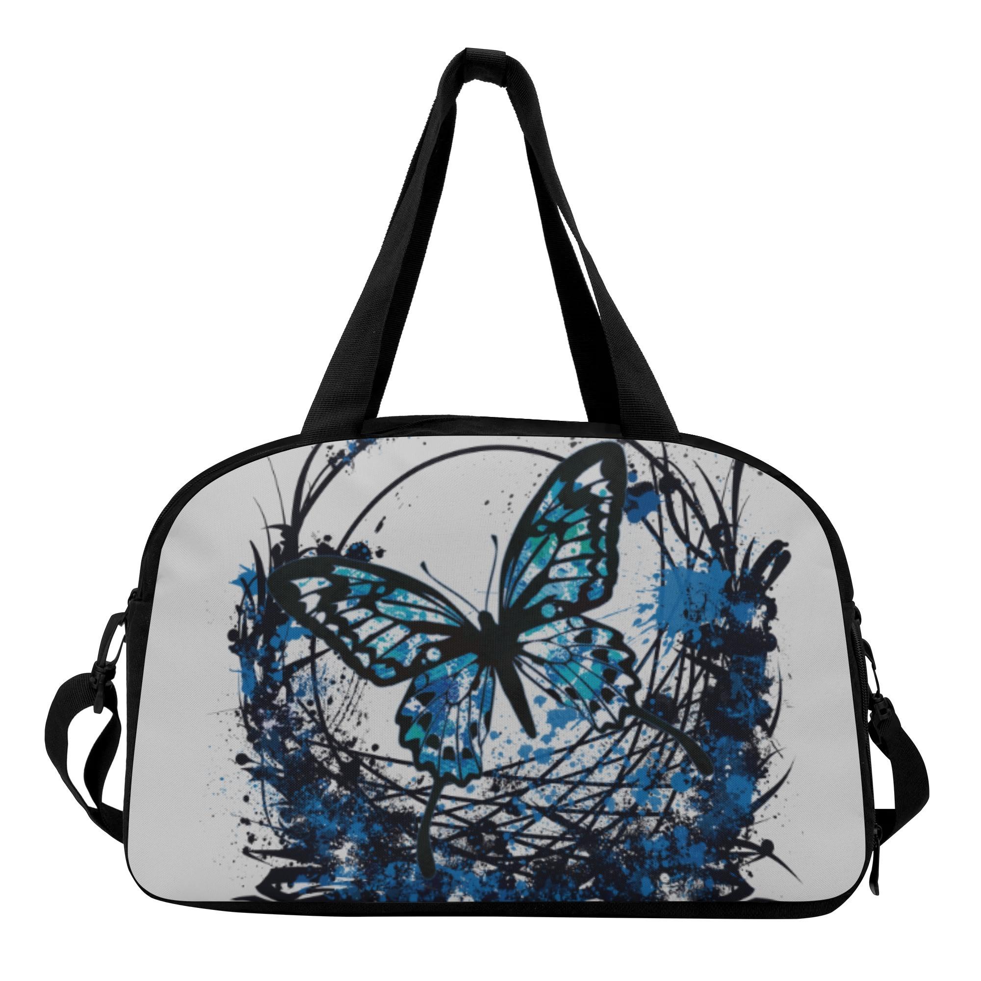 お得なクーポン 送料無料 アゲハ蝶青血痕枠(トラベルバッグ) トラベルバッグ ユニセックス バッグ 全て 青 スプラッシュ シルエット 飛沫 アゲハ蝶 揚羽蝶 血痕 SPLASH アゲハ蝶青血痕枠