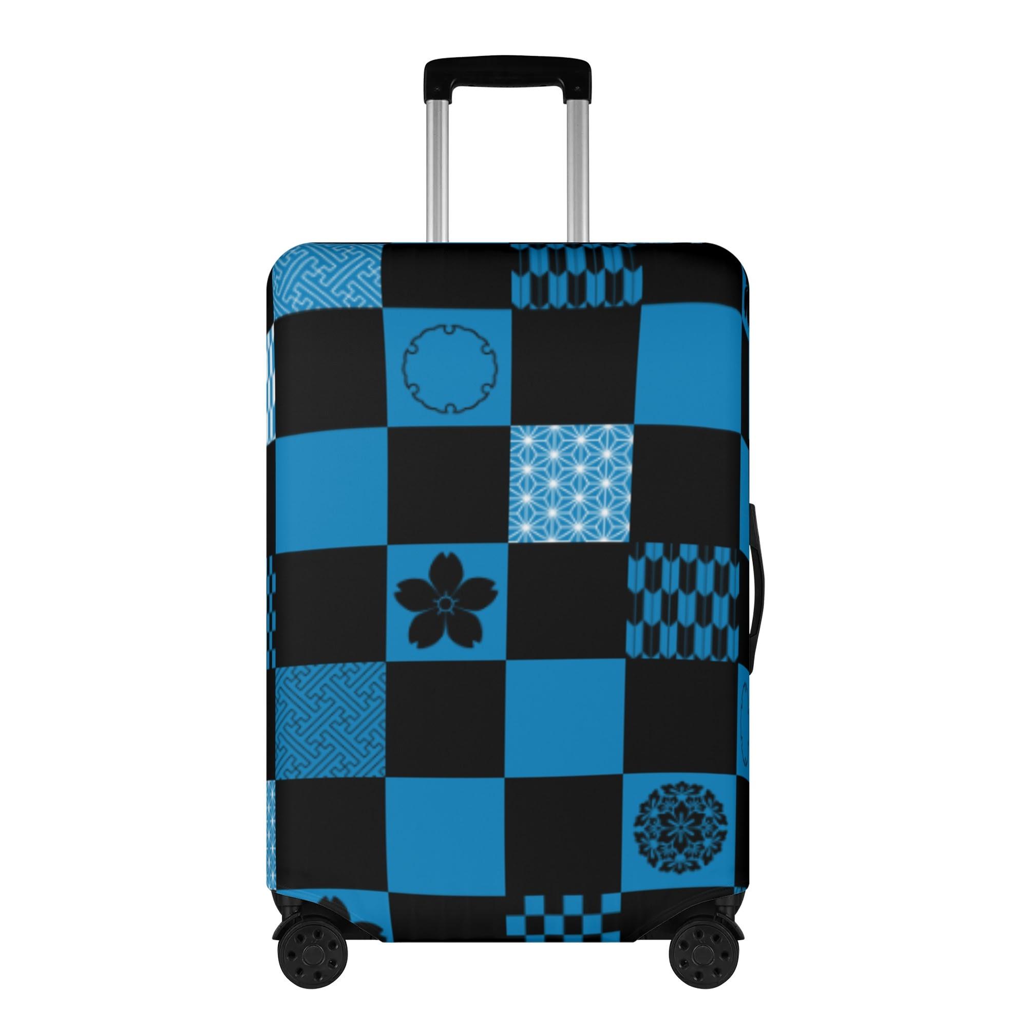 お得なクーポン 送料無料 和の地紋文様柄 紺碧 スーツケースカバー ユニセックス アクセサリー 全て 和..