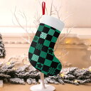 お得なクーポン 送料無料の地紋文様柄 常磐緑 クリスマスソックス ユニセックス アクセサリー 和風 和柄 桜 雪輪 麻の葉 地紋 紗綾紋 紋様 矢絣 市松模様