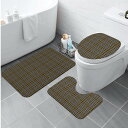 お得なクーポン 送料無料 トイレマットセット ユニセックス ホームデコレーション パターン 模様 チェック チェック柄 nekototuribito