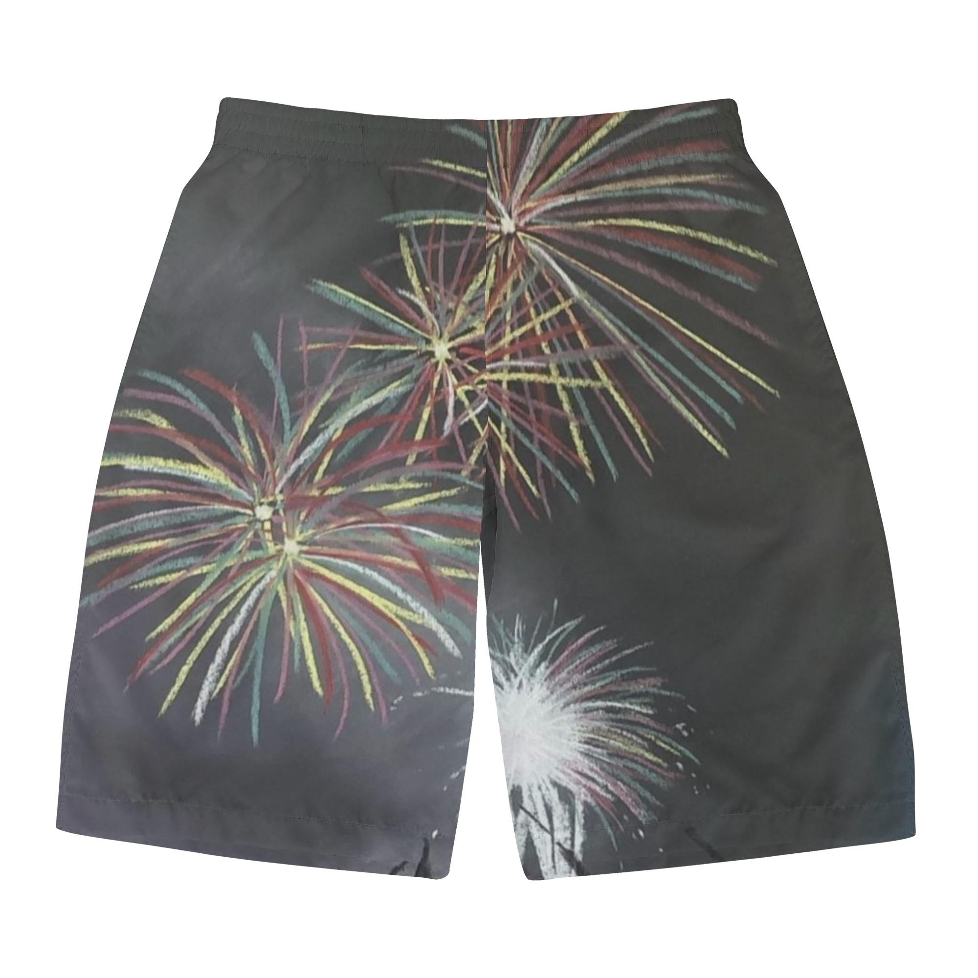 お得なクーポン 送料無料 HANABI風 メンズサーフパンツ メンズ アート art HANABI original モチーフ megu