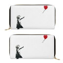 お得なクーポン 送料無料 赤い風船に手を伸ばす少女(ウォレット) ウォレット ユニセックス バッグ アート public design ★★★