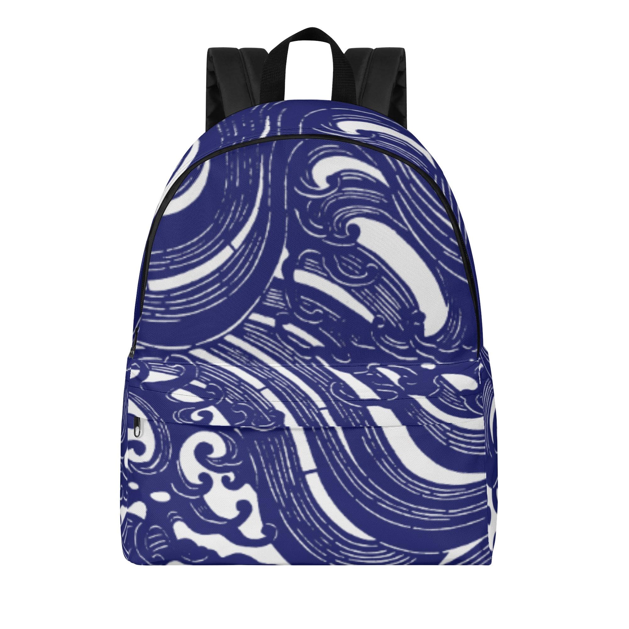 お得なクーポン 送料無料 うねり ニューバックパック ユニセックス バッグ アート 和風 和 海 模様 和..