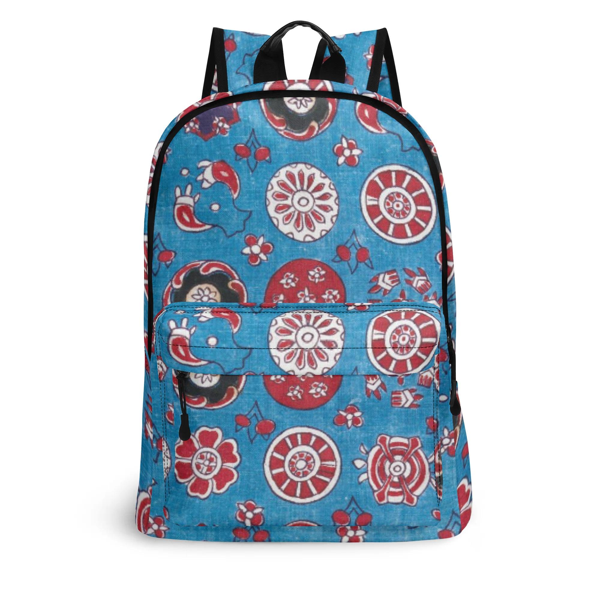 お得なクーポン 送料無料 インド更紗の柄(PUレザーバックパック) PUレザーバックパック ユニセックス ..