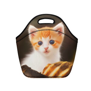 お得なクーポン 送料無料 子猫と焼き魚(ランチバッグ) ランチバッグ ユニセックス バッグ 動物 猫 子猫 焼き魚 masaru21