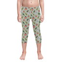 お得なクーポン 送料無料 昆虫(キッズ レギンス7分丈) キッズ レギンス7分丈 全て グリーン 自然 緑 夏 虫 昆虫 松浦はれ ★★★