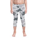 お得なクーポン 送料無料 迷彩 グレー(キッズ レギンス7分丈) キッズ レギンス7分丈 全て グレー 松浦はれ ★★★