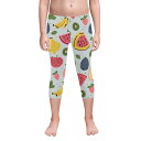 お得なクーポン 送料無料 カラフルなフルーツ(キッズ レギンス7分丈) キッズ レギンス7分丈 全て かわいい カラフル フルーツ 果物 松浦はれ ★★★