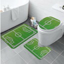 お得なクーポン 送料無料 サッカーコート(トイレマットセット) トイレマットセット ユニセックス ホームデコレーション 全て スポーツ コート 芝生 個性派 サ...
