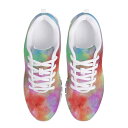 お得なクーポン 送料無料 flower(ランニングシューズ) ランニングシューズ レディース メンズ シューズ アート 花柄 水彩画 淡い色 抽象画 さとみん。