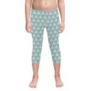 お得なクーポン 送料無料 ジオメトリック(キッズ レギンス7分丈) キッズ レギンス7分丈 全て 幾何学模様 ジオメトリック ティファニーブルー エメラルドグリーン 大人かわいい キレイ