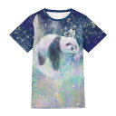 お得なクーポン 送料無料 三日月の船(Tシャツ) Tシャツ ユニセックス レディース メンズ アート 鳥 月 綺麗 beautiful moon パンダ bird panda yumineuneu(4)