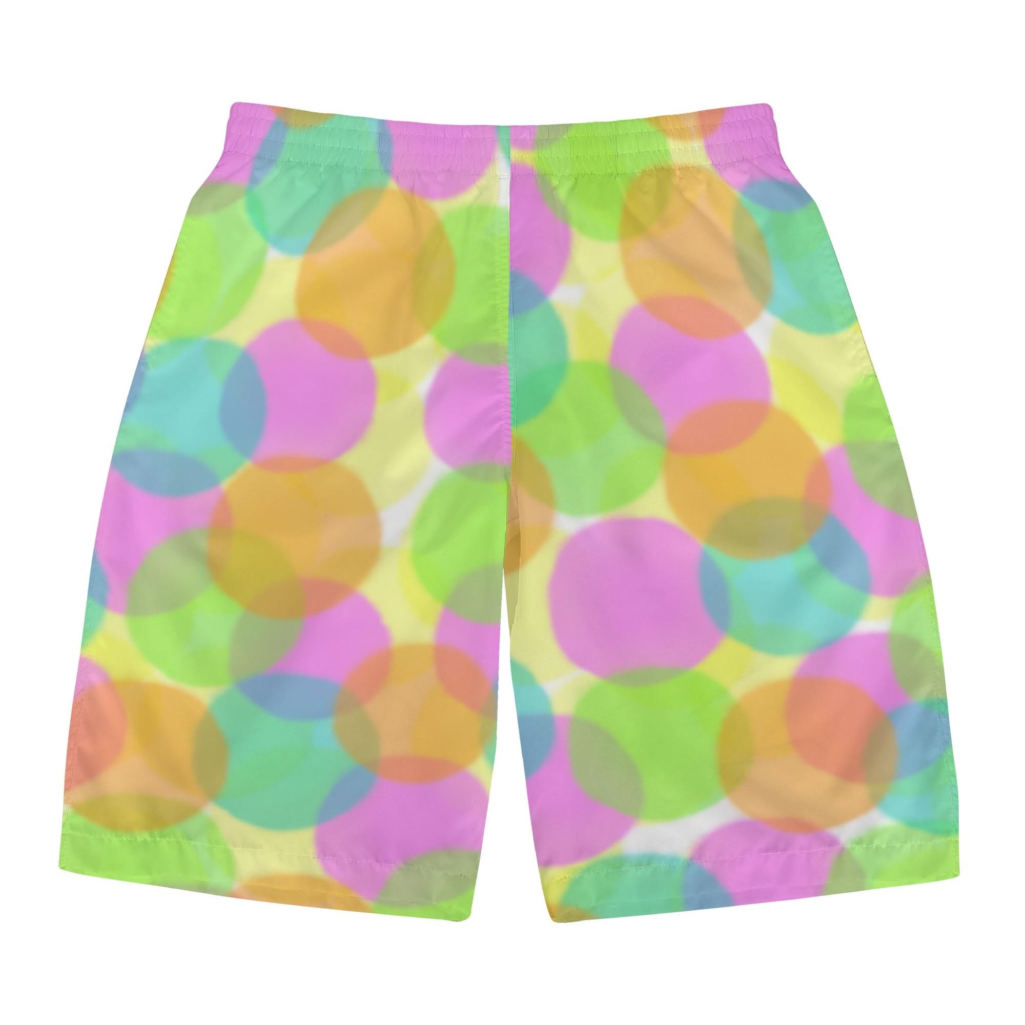 お得なクーポン 送料無料 Polkadots【1】(メンズサーフパンツ) メンズサーフパンツ メンズ アート 水玉 カラフル ポップ polkadots charamaru