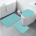 お得なクーポン 送料無料 Houndstooth pattern × cat【blue】(トイレマットセット) トイレマットセット ユニセックス ホームデコレーション アート ブルー 猫 青 cat blue 猫モチーフ 千鳥格子 charamaru