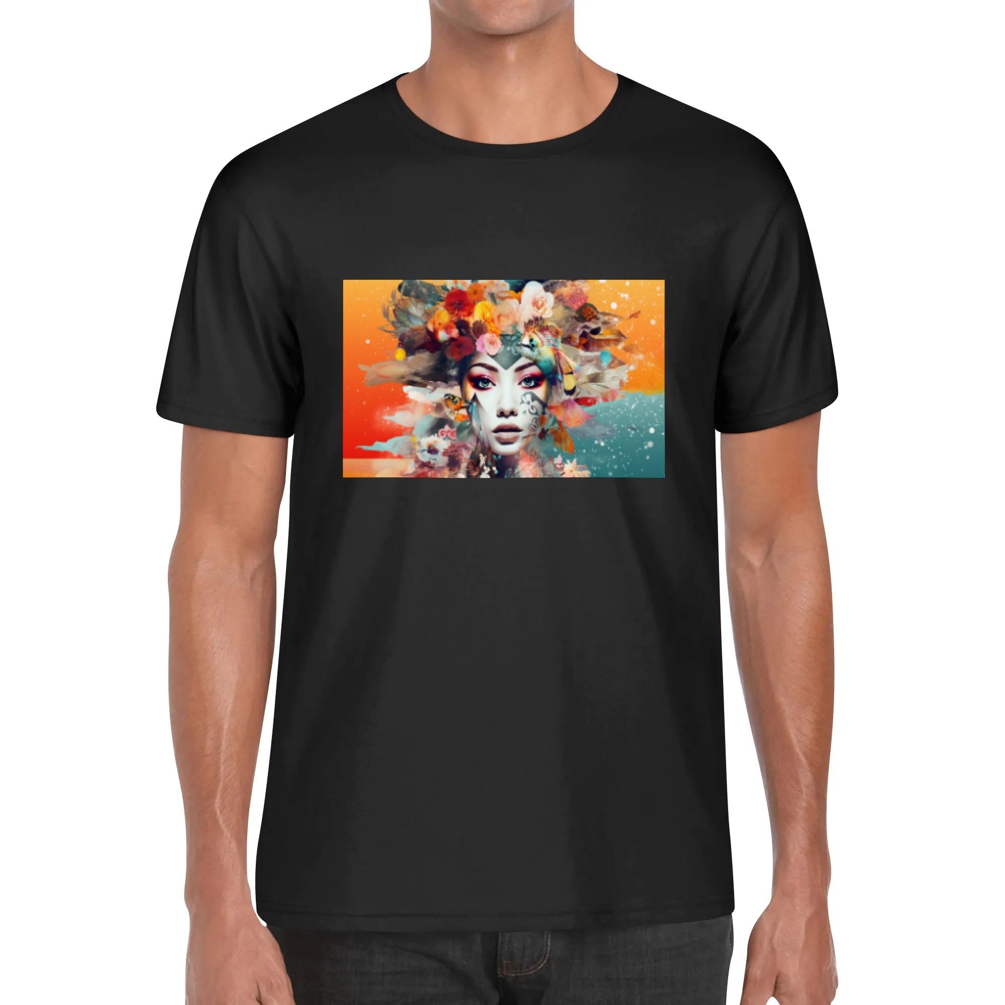 楽天BONATHIAお得なクーポン 送料無料 デジタルコラージュ D（メンズコットンTシャツ） メンズコットンTシャツ メンズ 全て AI AIR