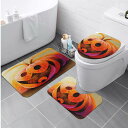 お得なクーポン 送料無料 ハロウィーン(トイレマットセット) トイレマットセット ユニセックス ホームデコレーション 全て AI AI画像 ハロウィーン AIR