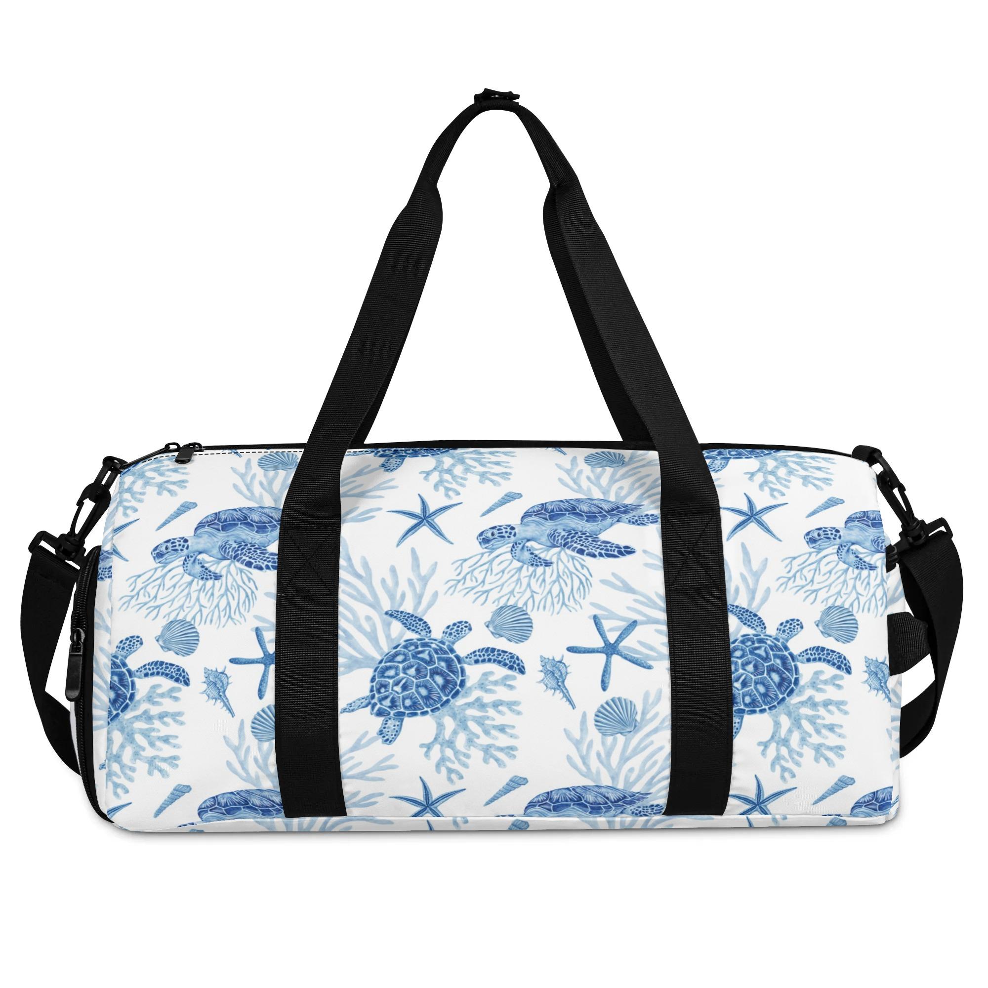 お得なクーポン 送料無料 ウミガメ柄／ホワイト(ジムバッグ) ジムバッグ ユニセックス バッグ 動物 ア..