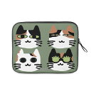 お得なクーポン 送料無料 みけみけきょうだい:ねこのひげあつめ。(アイパッドケース) アイパッドケース ユニセックス バッグ 動物 猫 ねこ スニーカー 三毛猫 nanaronnicoron ★★★