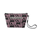 お得なクーポン 送料無料 うずまきあめしょさん ぴんく:ブラックベース:ねこのひげあつめ(コスメポーチ) コスメポーチ ユニセックス バッグ 動物 猫 ねこ アメショー nanaronnicoron ★★★