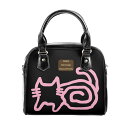 お得なクーポン 送料無料 うずまきあめしょさん単体 ぴんく:ブラックベース:ねこのひげあつめ(2WAYショルダーバッグ) 2WAYショルダーバッグ レディース バッグ 動物 猫 ねこ ギフト